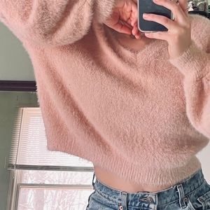 Rue21 light pink fuzzy sweater